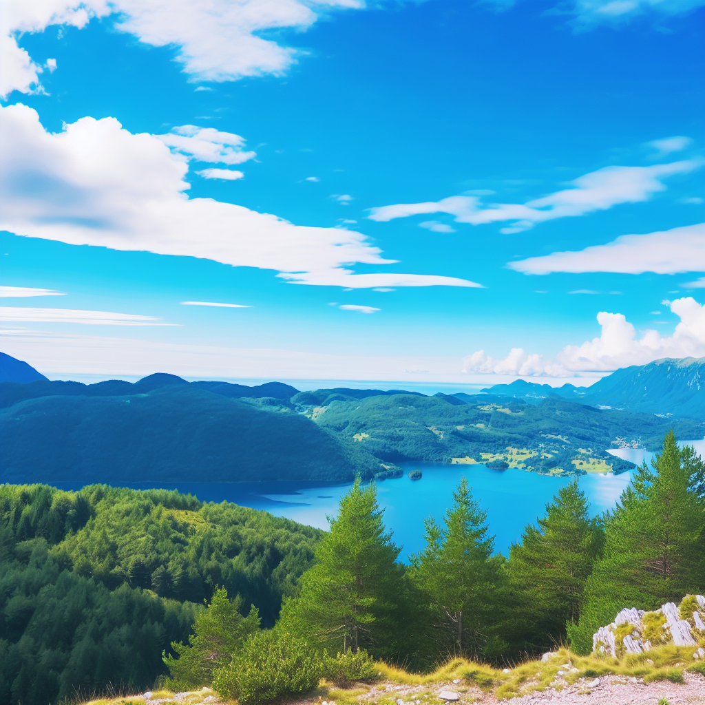 Uma vista deslumbrante de uma paisagem natural int